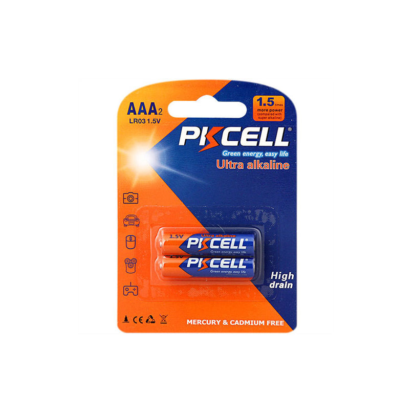 PKCELL LR03 1.5V AAA Ultra Alkaline Battery 2 Pcs/Card