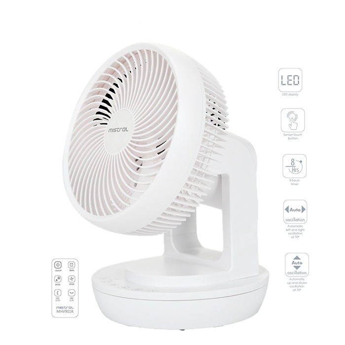 Mistral high velocity fan MHV901R with remote 9in