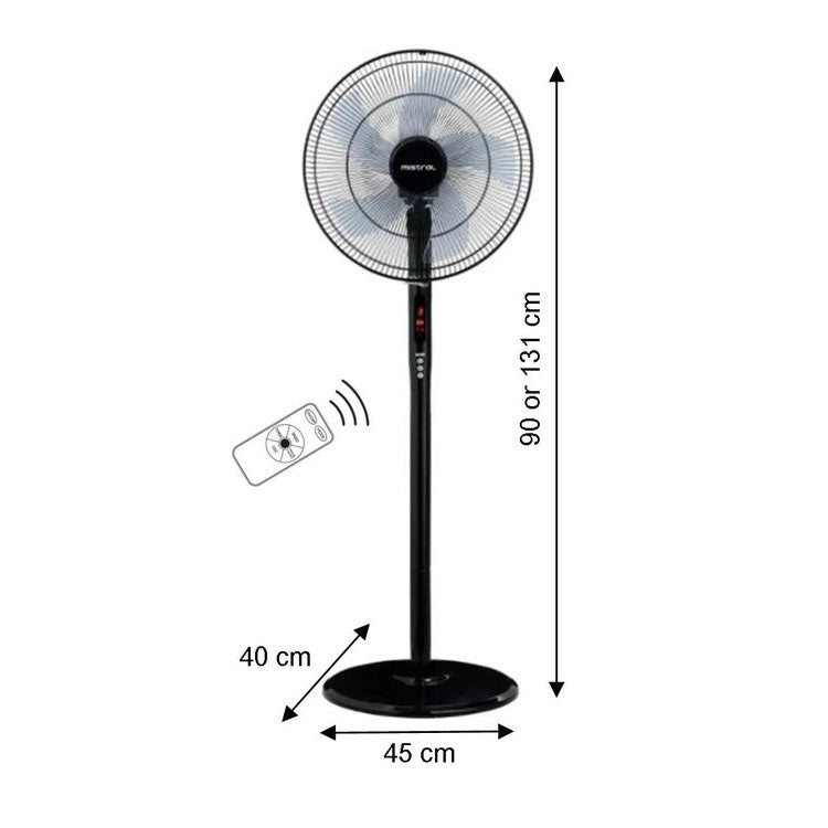 Mistral Stand Fan with remote MSF041R 16in