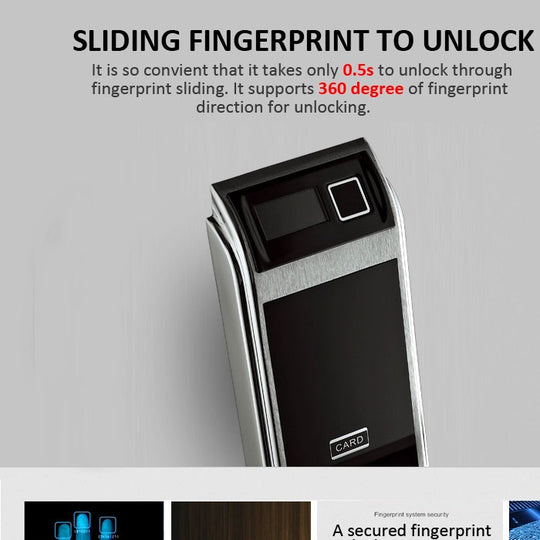 Moli Fingerprint door lock, Right - SS