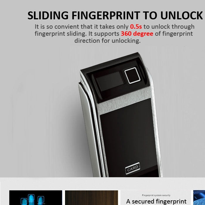 Moli Fingerprint door lock, Left - SS
