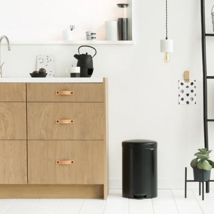 Brabantia Pedal Bin Newicon Matt Black 20lt
