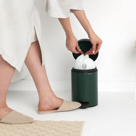Brabantia NewIcon Pedal Bin, 3L Pine Green 304002