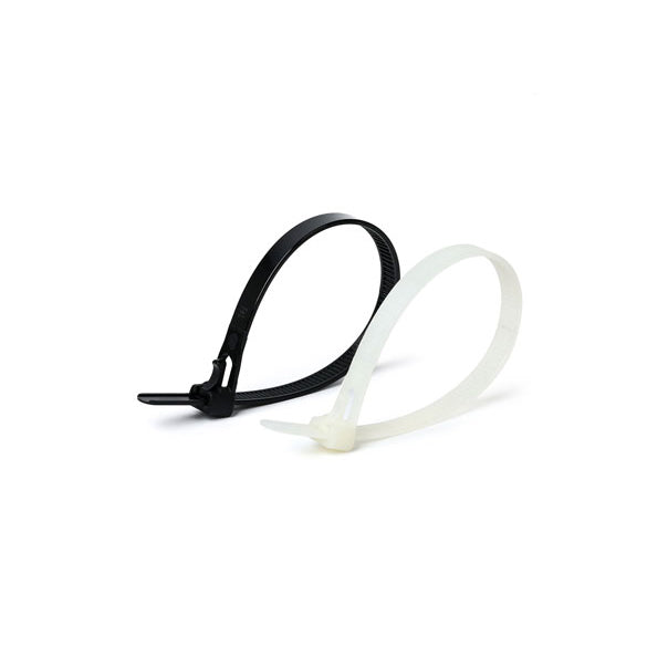 Cable Tie Releasable Black 7.2mm x 300mm