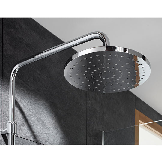 Roca Even mixer shower column with adaptable shelf