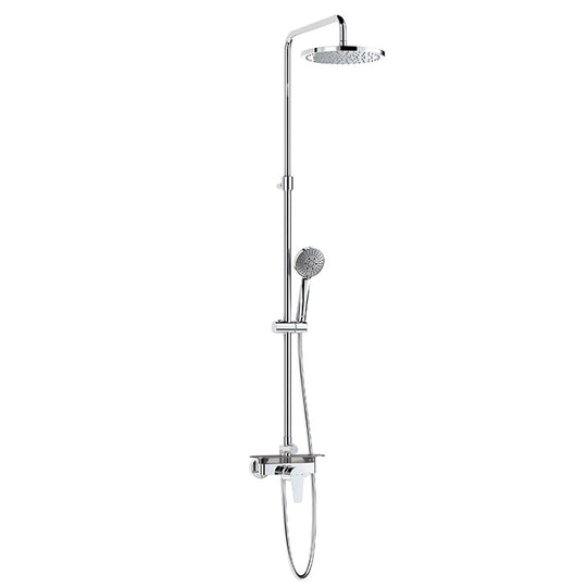 Roca Even mixer shower column with adaptable shelf