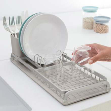 Brabantia SinkSide Compact Dish Drying Rack Mid Grey 230004