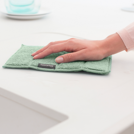 Brabantia SinkSide Microfibre Cleaning Pads Jade Green 3pcs