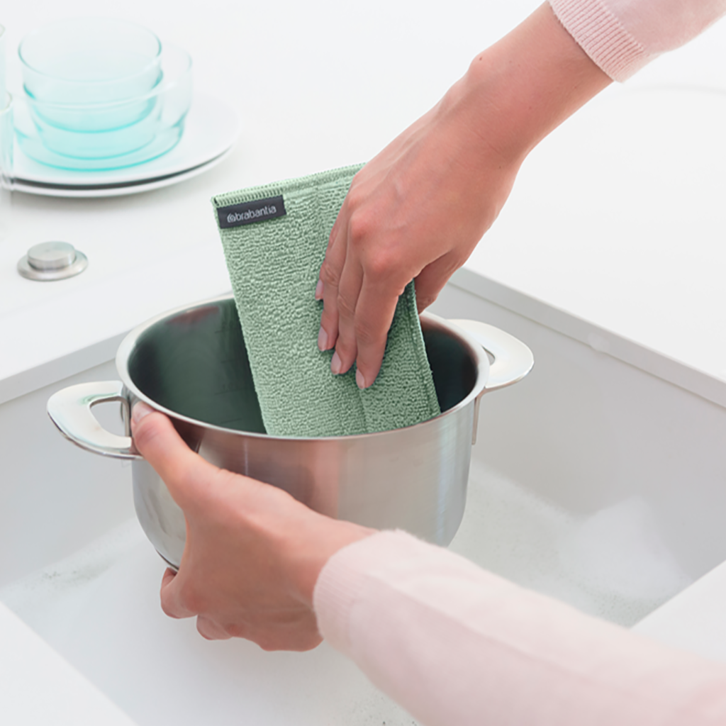 Brabantia SinkSide Microfibre Cleaning Pads Jade Green 3pcs