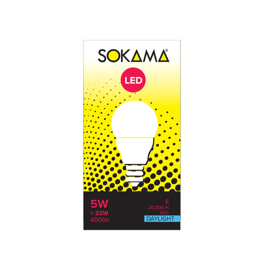 Sokama Led Bulb G45 5w/865 Daylightt E14 150-240v