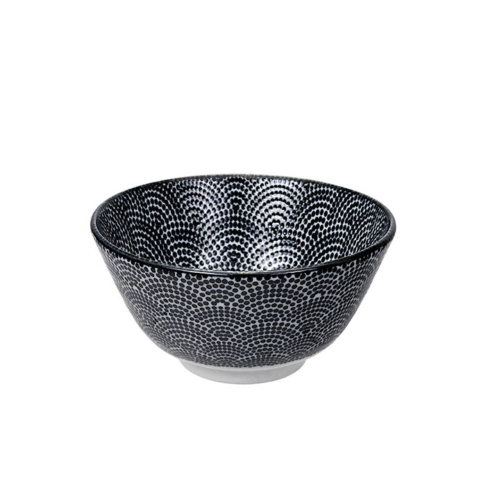 Nippon Black Rice Bowl Dots 12x6.4cm