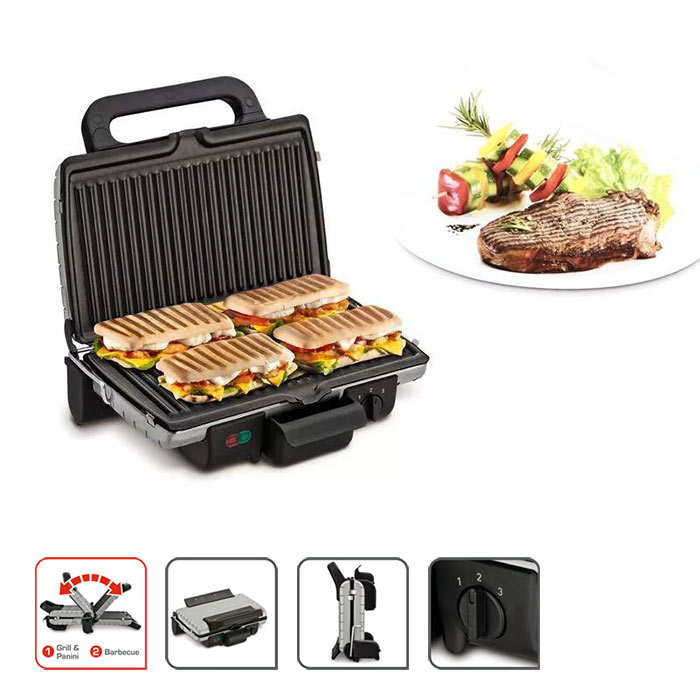 Ultra Compact Grill Silver, 1700W - Grill & Barbecue Positions
