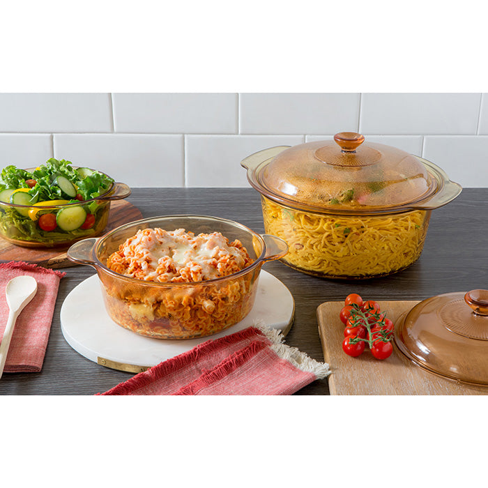 Visions 5L Round Dutch Oven With Glass Lid/Cover